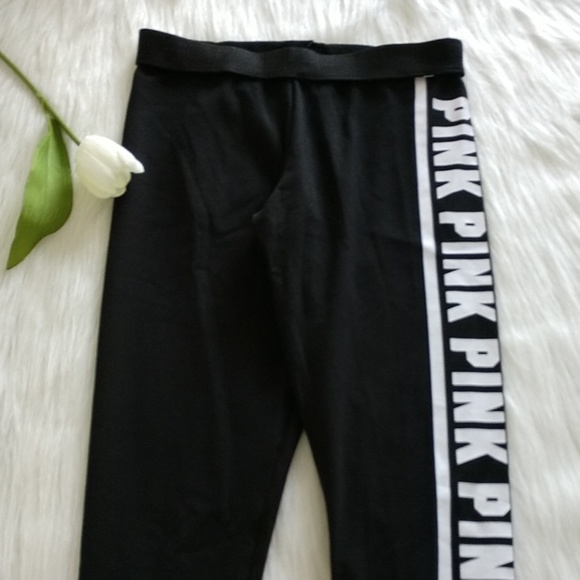 Size M🌷PINK VICTORIA'S SECRET ANKLE LEGGINGS.nwt - Picture 2 of 4